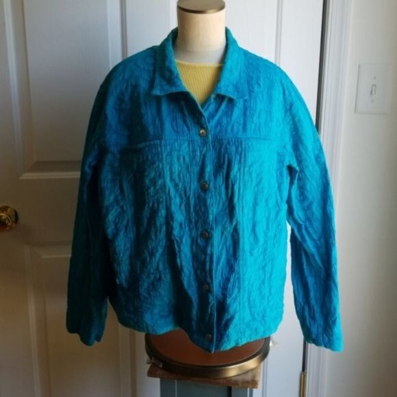 Chico's Blouse Shirt Top Long Sleeve Button Up Women's SIZE Extra LARGE WOMAN'S - Picture 4 of 8